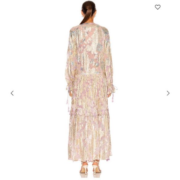 HEMANT & NANDITA Floral Maxi Dress - Pastel Hues - Picture 2 of 16